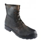 (disco)-Basic Work Boot - Brown Leather