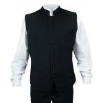  Victorian,Regency Mens Vests Black Synthetic Solid Dress Vests,Clerical Vests |Antique, Vintage, Old Fashioned, Wedding, Theatrical, Reenacting Costume |