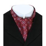 (disco)-Silk Ascot - Red Deco Pattern