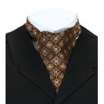 (disco)-Silk Ascot - Rust Deco Pattern