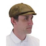 (disco)-Boilerman Cap - Brown Antiqued Leather (Old Style)