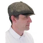(disco)-Newsboy Cap - Gray Wool Herringbone