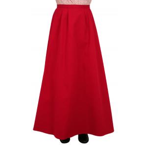  Victorian,Old West,Edwardian Ladies Skirts Red Cotton Solid Dress Skirts,Work Skirts |Antique, Vintage, Old Fashioned, Wedding, Theatrical, Reenacting Costume |