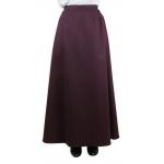 (disco)-Cotton Twill Walking Skirt - Burgundy