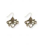 (disco)-Octopus Earring - Antique Gold