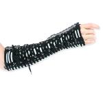 (disco)-Laced Sleevelet - Black/White Stripes