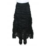 (disco)-Magdalena Ruched Skirt - Black