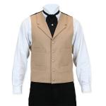  Victorian,Old West Mens Vests Brown,Tan Wool Blend Solid Dress Vests |Antique, Vintage, Old Fashioned, Wedding, Theatrical, Reenacting Costume |