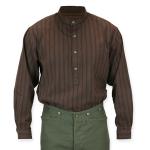 (disco)-Hubbard Shirt - Brown Stripe