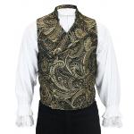 (disco)-Cavalier Vest - Brass Paisley Tapestry