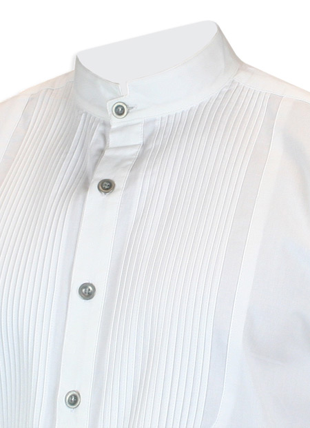 Morgan Pleated Dress Shirt - White