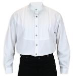  Victorian,Old West, Mens Shirts White Cotton Solid Dress Shirts |Antique, Vintage, Old Fashioned, Wedding, Theatrical, Reenacting Costume |