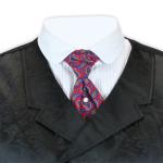 (disco)-Cotton Teck Tie - Red Paisley