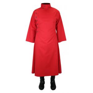  Victorian,Steampunk,Edwardian Mens Coats Red Cotton Blend Solid Lab Coats |Antique, Vintage, Old Fashioned, Wedding, Theatrical, Reenacting Costume | Mad Scientist,Gifts for Him,Steampunk Gifts