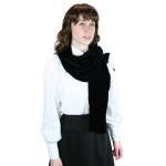 (disco)-Sumptuous Black Velvet Scarf
