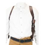 (disco)-(.44/.45 cal) Shoulder Holster - RH Draw - Brown Leather