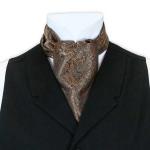(disco)-Satin Ascot - Vibrant Rust Paisley