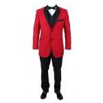 (disco)-Hollingsworth 2-Piece Tuxedo Suit - Red (Discontinued)