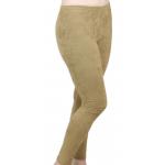 (disco)-Sueded Velvet Leggings - Tan