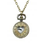 (disco)-Ladies Watch Pendant - Antique Gold Heart