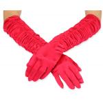  Victorian,Old West,Edwardian Ladies Accessories Red Satin,Synthetic Solid Gloves |Antique, Vintage, Old Fashioned, Wedding, Theatrical, Reenacting Costume | Gifts for Her