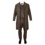  Victorian,Old West,Steampunk, Mens Coats Brown Cotton Solid Frock Coats,Matched Separates |Antique, Vintage, Old Fashioned, Wedding, Theatrical, Reenacting Costume |