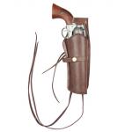 Western Holster - RH Draw - Plain Chocolate Brown Leather