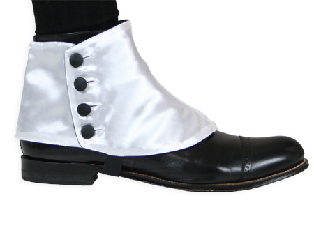 Smiffys Spats taglia unica White with Black Buttons