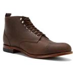 (disco)-Leather Brogan Boot - Brown