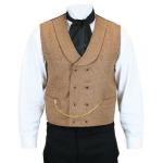 (disco)-Langdon Wool Tweed Vest - Brown