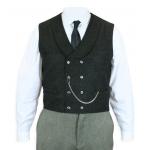 (disco)-Langdon Wool Tweed Vest - Black