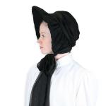 (disco)-Lace Victorian Bonnet - Black