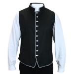  Victorian,Old West,Regency, Mens Vests Black,White Synthetic Solid Dress Vests,Clerical Vests |Antique, Vintage, Old Fashioned, Wedding, Theatrical, Reenacting Costume |