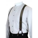 French Satin Suspenders - Brown