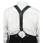  Victorian,Old West, Suspenders Gray Elastic Y-Back Braces |Antique, Vintage, Old Fashioned, Wedding, Theatrical, Reenacting Costume | Short Suspenders