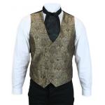 (disco)-Stratton Vest - Gold / Burgundy