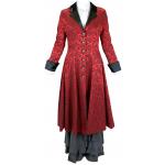 (disco)-Raquel Jacquard Coat - Red