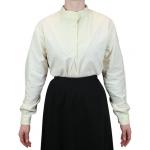 Ladies Embroidered Work Shirt - Ivory