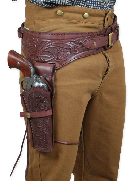 (.38/.357 cal) Western Gun Belt and Holster - RH Draw - Clay-Colored ...