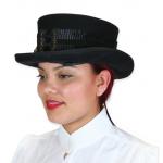  Victorian,Old West,Steampunk, Ladies Hats Black Wool Felt Top Hats,Riding Hats |Antique, Vintage, Old Fashioned, Wedding, Theatrical, Reenacting Costume | Gifts for Her