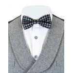 (disco)-Bow Tie - Black / Silver Diamond