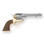 (disco)-M1873 Army Model Revolver Replica - Nickel / Brass