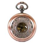 Mechanical Pocket Watch - Antique Brass Filigree