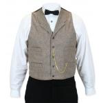 (disco)-Winfield Wool Tweed Vest - Light Brown