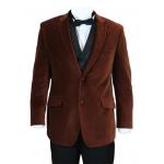 (disco)-Velvet Smoking Jacket - Cinnamon