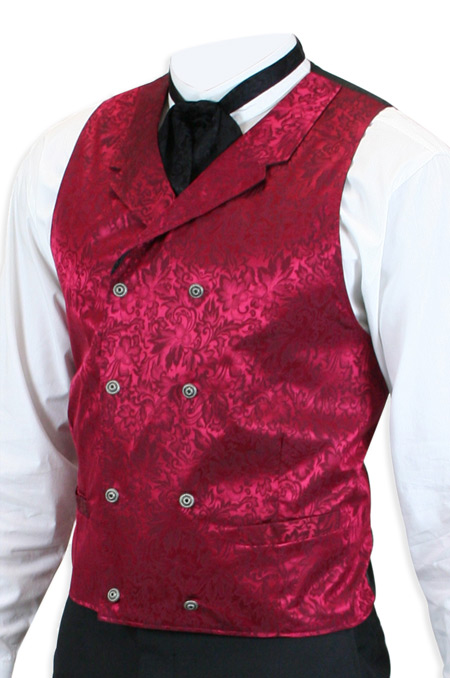 Baker City Silk Vest - Burgundy