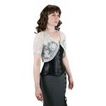 (disco)-Beaded Lace Shrug - White
