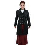 (disco)-Marcella Brocade Coat - Black