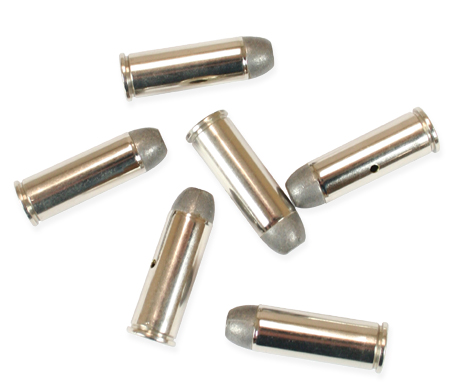 Silver 45 Colt Set of 6 Plastic Snap caps Dummy Training Rounds 