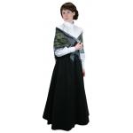 (disco)-Silk Shawl, Peacock Triangle - Gray